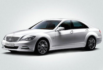 Замовлення авто Mercedes W221 білий на весілля у Львові